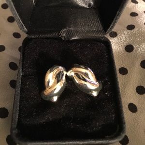 NEW Silver Plated Modern Pierced Earrings